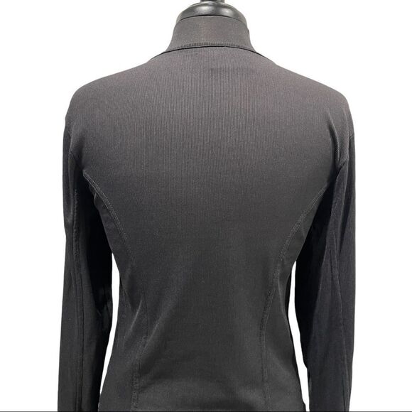 𝅺harley Davidson Black Ribbed Long Sleeve Fitted Crewneck Riding Top - Picture 8 of 13